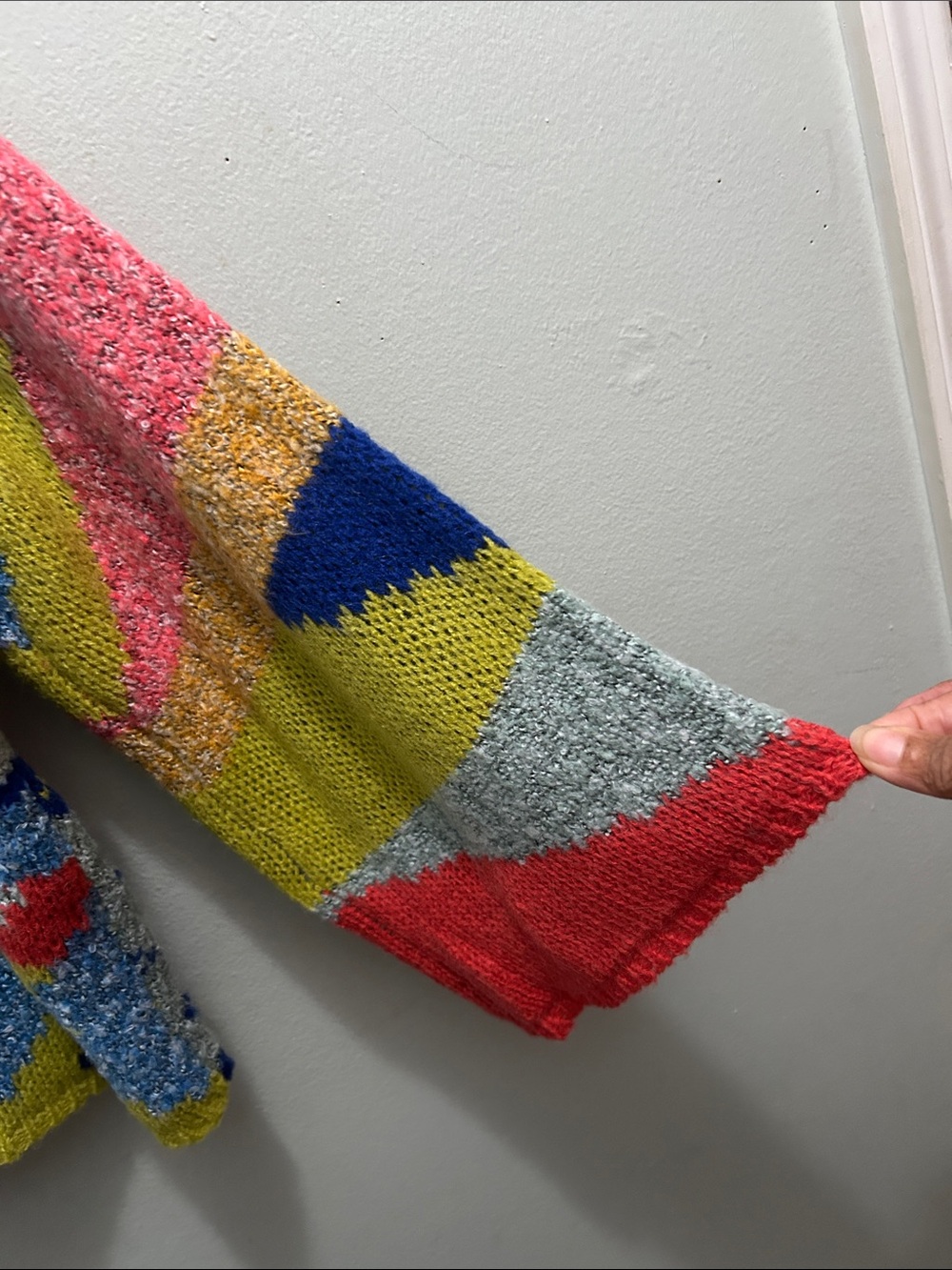 Colorblock Patchwork Crewneck Sweater - Multi - Picture 4 of 6